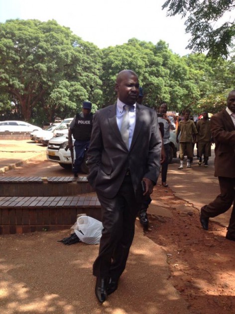 Mr Tomana arriving at the Harare Magistrates Court