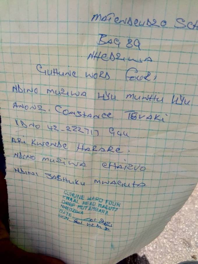 Sabhuku haape matsamba: ZRP