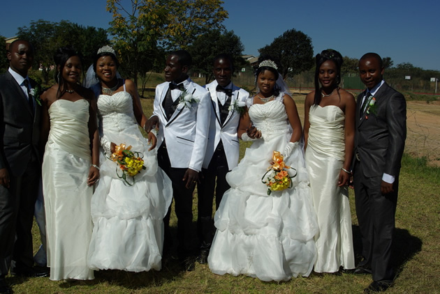 Double wedding ignites town