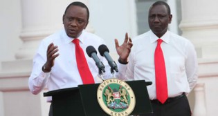 Kenyan president Uhuru Kenyata and his deputy William Ruto