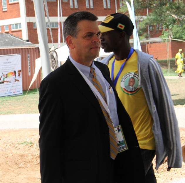 USA Ambassador Bruce Wharton arriving for the conference in Chinhoyi