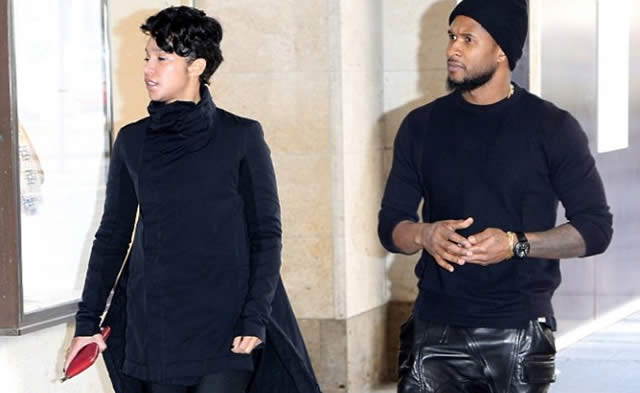 Usher, girlfriend step out in style