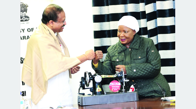 Boost to First Lady’s sewing projects as India donates machines