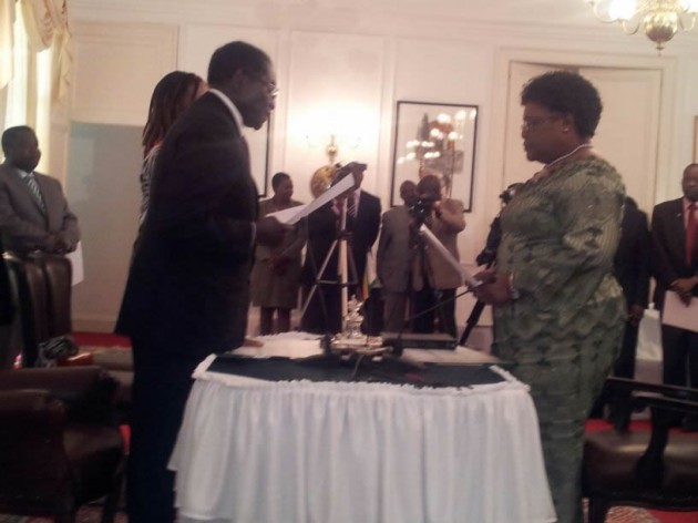 Vice President Joice Mujuru takes her oath