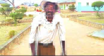This unidentified man cast his vote at Denzva Primary School in Makoni South on Wednesday. Picture: Samuel Kadungure