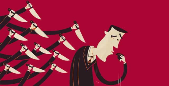 KNIVES OUT . . . When workers report corrupt bosses to the board, they are told to bring evidence of their allegations instead of the board investigating such tip-offs or worse still hauled before a disciplinary committee on trumped up charges