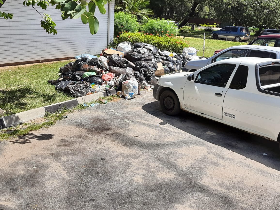 Dumped garbage at council offices remains undisposed