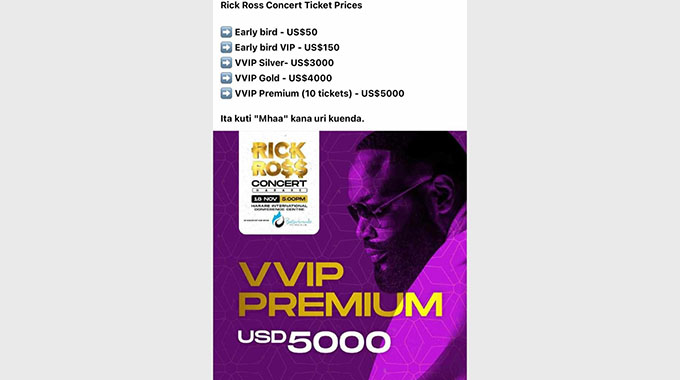 Shocking Rick Ross show ticket price?