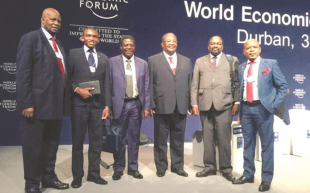 Zimbabwe’s ministers attending the World Economic Forum on Africa in Durban, South Africa, (from left) Minister of Finance Patrick Chinamasa, Industry Dr Mike Bimha, Economic Planning and Investment Promotion Dr Obert Mpofu and Foreign Affairs Simbarashe Mumbengegwi