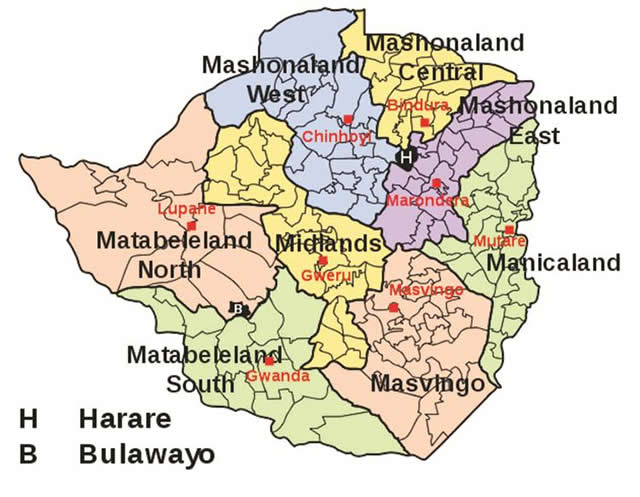 Zimbabwe’s provinces could sensibly be renamed using historical, national or geographic criteria