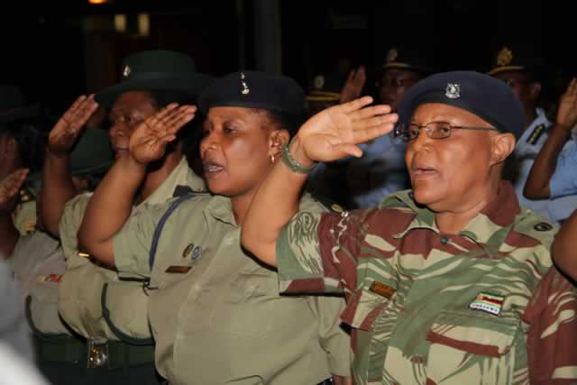 Zimbabwe Women Services who were part of the 2014 Women’s Day commemorations