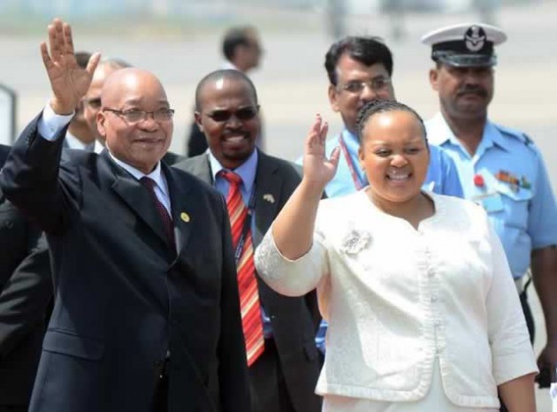 South African President Jacob Zuma and his wife Nompumelelo Ntuli -Zuma
