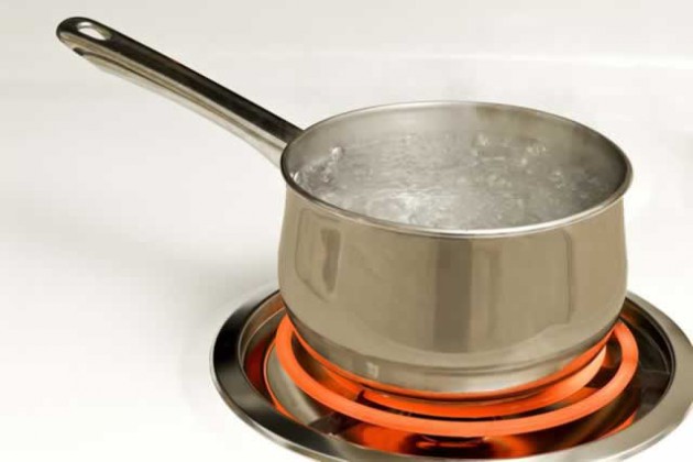 boiling water