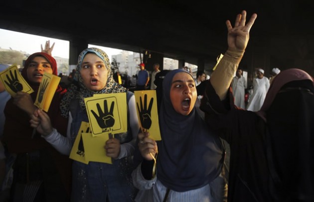 Supporters of ousted Egyptian leader, Morsi