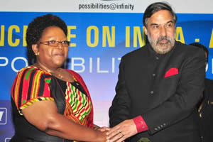 Mujuru meets Indian counterpart