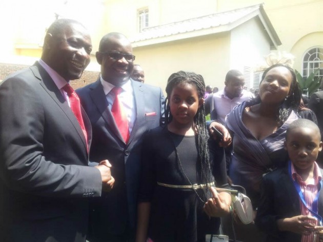 Cde Supa Mandiwanzira and Wedza North MP Cde Musanhu and his family