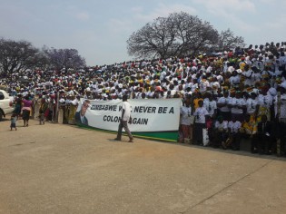 Part of the crowd at Sakubva Stadium
