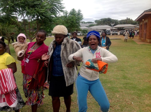 Some of the cross border traders arrive to entertainment provided by the police band at First Lady Amai Grace Mugabe’s Mazowe Children’s Home (pix by Lloyd Gumbo)