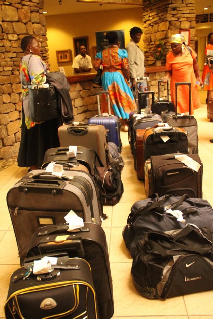 Delegates check in at the Elephant Hills Hotel