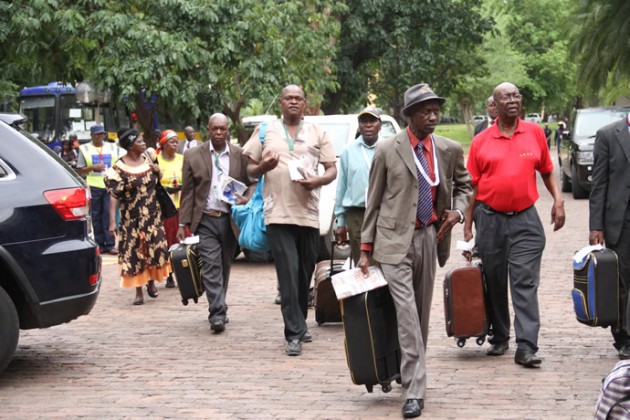 Delegates arriving at Elephant Hills Hotel. Pictures by Munyaradzi Chamalimba