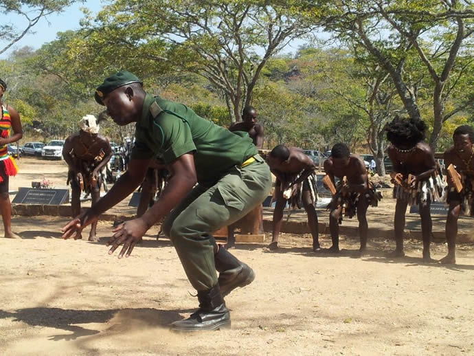 A Zimbabwe Prison Officer joins Dendera Traditional Dance Group