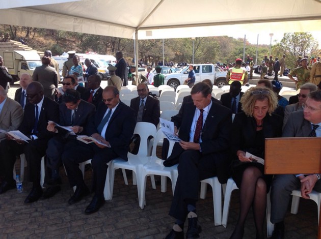 Some of the foreign diplomats at the Heroes Acre