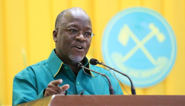 Tanzania's Works Minister John Magufuli addresses delegates after the ruling party CCM elected him as the presidential candidate for the October 25 election in the capital Dodoma