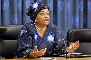 Liberian President Ellen Johnson Sirleaf.