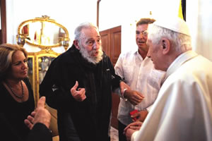Pope, Fidel Castro meet
