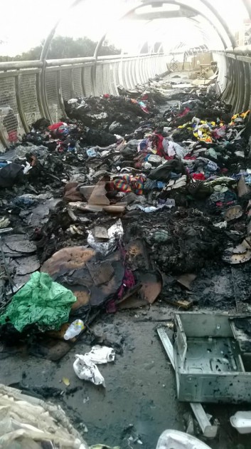 The burnt clothing