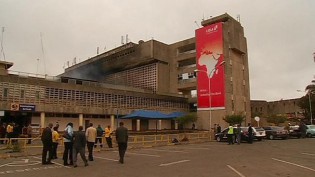 JKIA is using the domestic terminal for passengers instead of the fire-damaged international hall