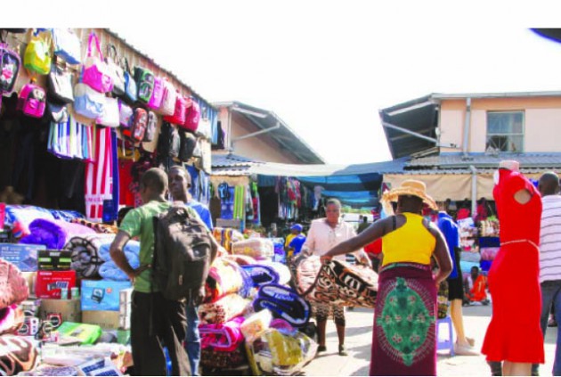 Traders go about their normal business at the Gulf Complex in Harare yesterday as the opposition’s call for a complete shutdown went unheeded