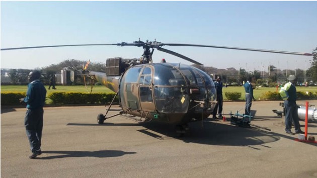 Some of the military hardware on display at the National Sports Stadium. All pictures by Lloyd Gumbo.