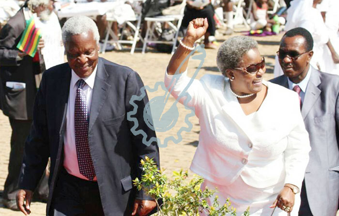 Cde Sydney Sekeramayi arrives at the National Shrine ahead of the proceedings.