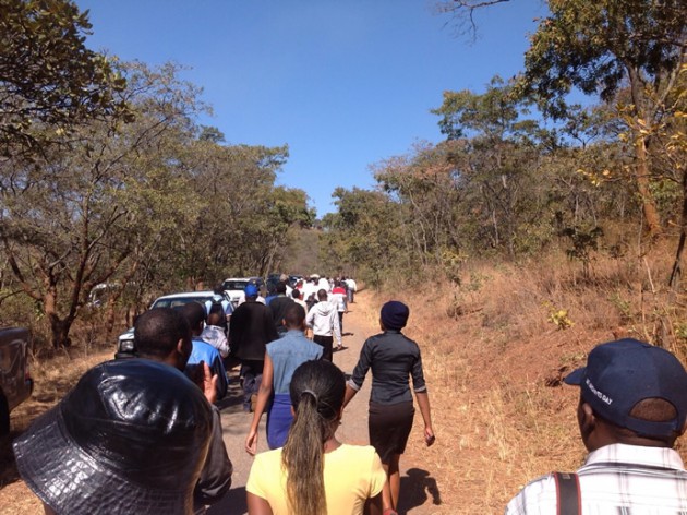 People walk to the Heroes Acre. All pictures by Lloyd Gumbo