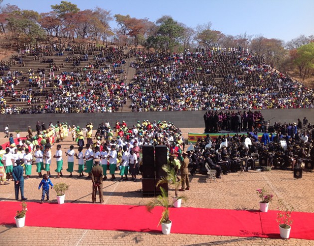 Some of the mourners at the National Heroes Acre for the burial of Cde Nkala