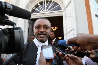 President Mugabe's lawyer Terence Hussein addresses the media in Harare today