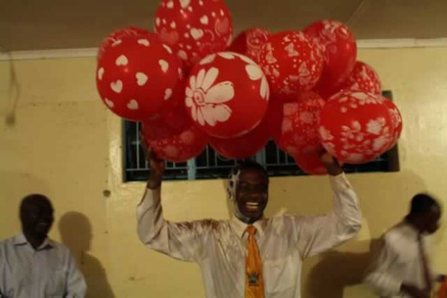 Surprise . . . Child President Samuel Nyarenda had a surprise party organised by his parents at his school