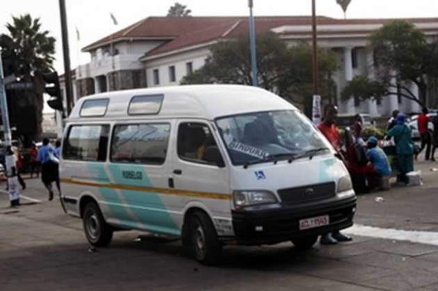 A kombi driver flouts city by-laws by picking up passengers at a prohibited area in front of Town House in Harare recently