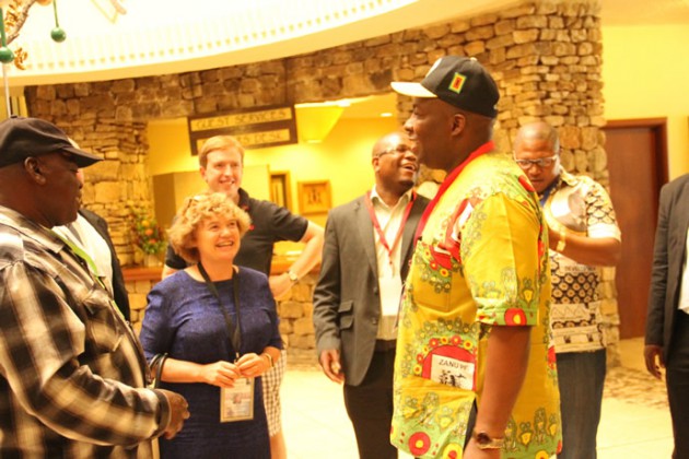 Cde Saviour Kasukuwere chats with British ambassador Catriona Laing