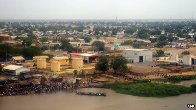 Malakal lies on the bank of the River Nile