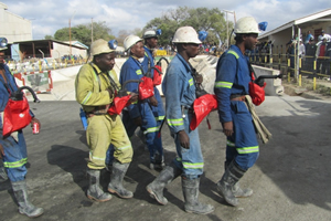 178 miners in  narrow escape
