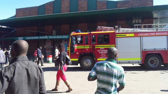 The Fire Brigade arrives at the scene of the disaster