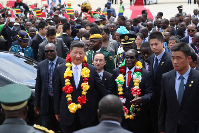 Rousing welcome for Chinese leader