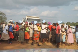 A STRICTLY WOMEN’S AFFAIR . . . The flooding in Tokwe-Mukosi dam has resulted in women being separated from their husbands and children