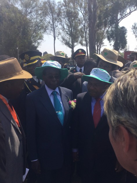 President Mugabe and Mozambican President Felipe Nyusi. Pic by Lloyd Gumbo