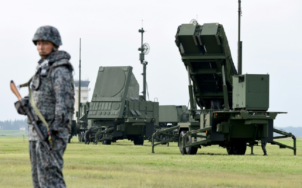 Soldiers from the Japan Air Self-Defense Force set up PAC-3 surface-to-air missile launch systems during a temporary deployment drill at US Yokota Air Bace in Tokyo, on August 29, 2017