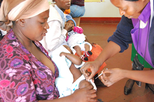 Infants receiving pneumonia vaccine