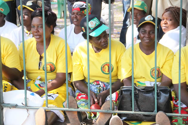part of the Zanu PF supporters who came to witness the opening of parliament in Harare