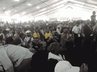 Delegates throng the main auditorium (pic by Lloyd Gumbo)